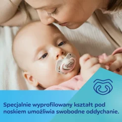 Canpol Babies, smoczek silikonowy, symetryczny, Royal Baby, 6-18 m, pink, 2 szt.