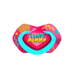 Canpol Babies, smoczek silikonowy, symetryczny, Neon Love, 0-6 m, pink, 2 szt.