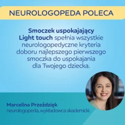Canpol Babies, smoczek silikonowy Light touch 6-18 m symetryczny Goose, 2 szt.