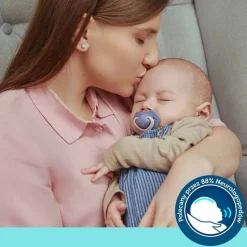 Canpol Babies, smoczek silikonowy, symetryczny, Pure Color, 18 m +, beige, 2 szt.