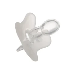 Canpol Babies, smoczek uspokajający 100% silikonowy symetryczny, 0-6 m, biały, 1 szt.