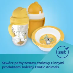 Canpol Babies, łyżki z melaminy Exotic Animals, żółty, 2 szt.