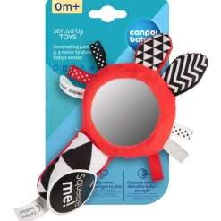 Canpol Babies, zabawka kontrastowa z piszczkiem i lusterkiem SENSORY TOYS, 1 szt.