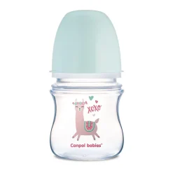 Canpol Easy Start Toys, butelka szerokootworowa, antykolkowa, zielona, 120 ml