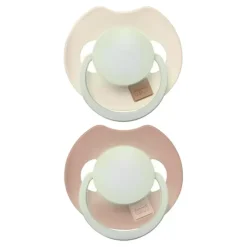 Canpol Lovi Prime, Smoczek silikonowy dynamiczny, Ivory Glow/Blush Glow, 6-18m, 2 szt.