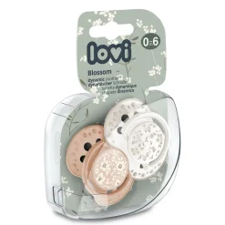Canpol Lovi, smoczek silikonowy dynamiczny, Blossom Ivory, 0-6m, 2 szt.