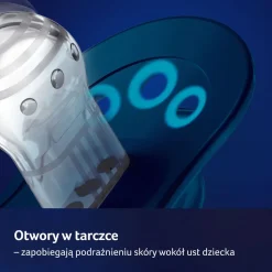 Canpol Lovi  Stardust, smoczek silikonowy uspokajający, dynamiczny 3-6 m, niebieski, 2 szt.