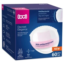 Canpol Lovi, Wkładki laktacyjne antybakteryjne Discreet Elegance, białe, 60 szt.