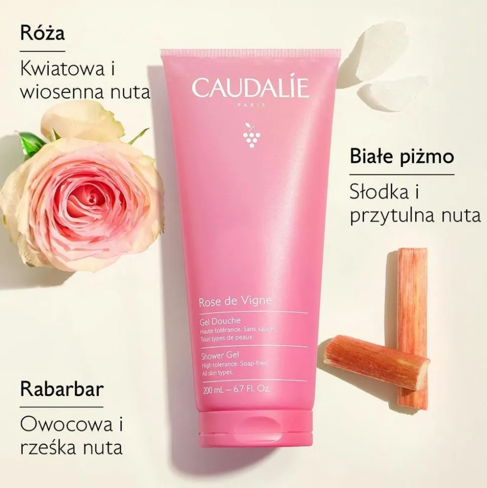 Caudalie Rose de Vigne, żel pod prysznic, 200 ml