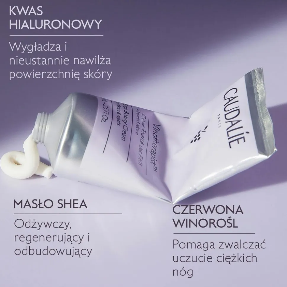 Caudalie Vinotherapist, regenerujący krem do stóp, 75 ml