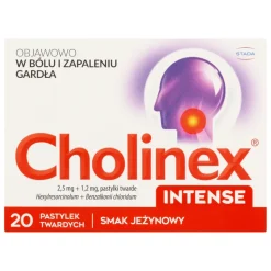 Cholinex Intense, tabletki do ssania, smak jeżynowy, 20 szt.