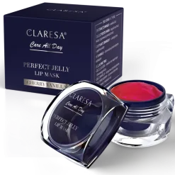 Claresa Care All Day Perfect Jelly Lip Mask, intensywnie regenerująca żelowa maska do ust, Vanilla Cherry, 8 g