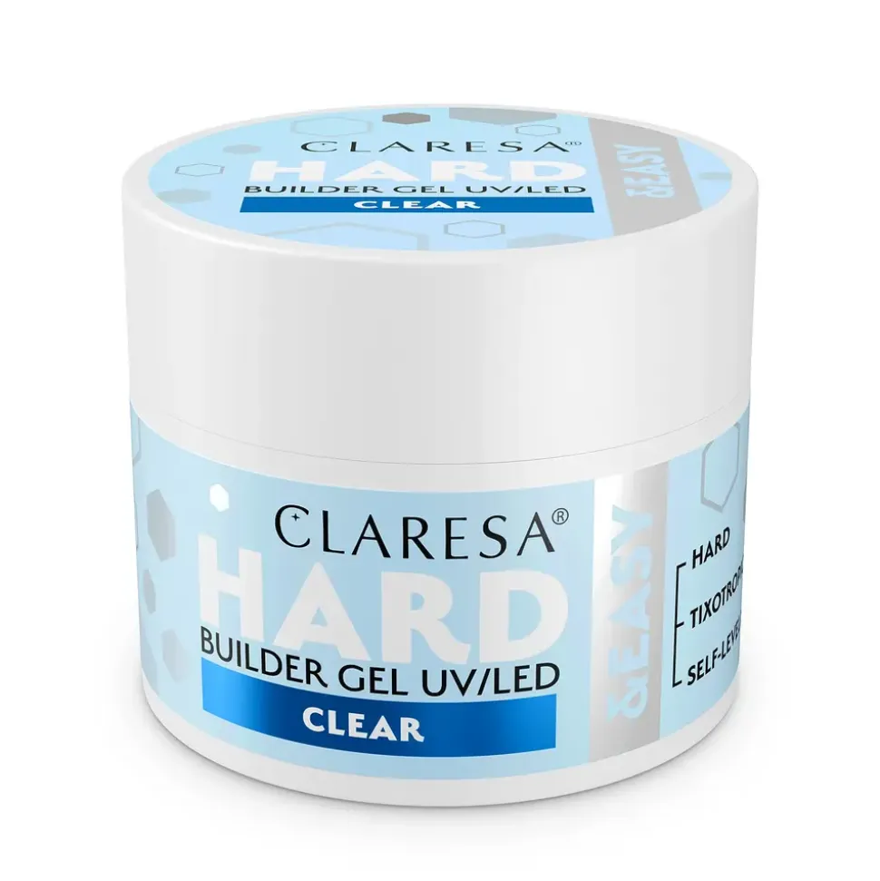 Claresa Hard&Easy Builder Gel, żel budujący do paznokci, Clear, 45 g