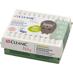 Cleanic Eco Baby patyczki higeniczne dla niemowląt i dzieci, 60 szt.