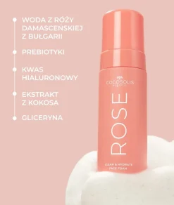 Cocosolis Rose, różana pianka do oczyszczania twarzy, 150 ml