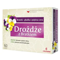 Colfarm Drożdże z bratkiem, tabletki, 60 szt.
