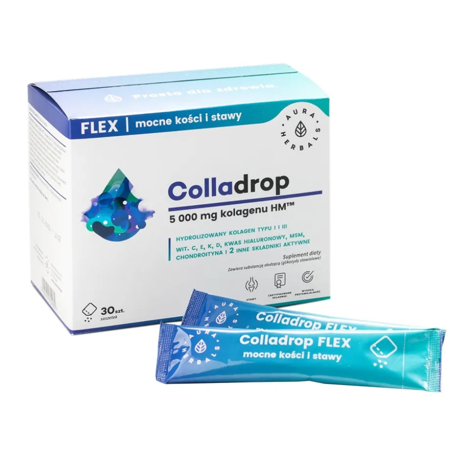 Colladrop Flex, kolagen 5000 mg, proszek, saszetki, 30 szt.