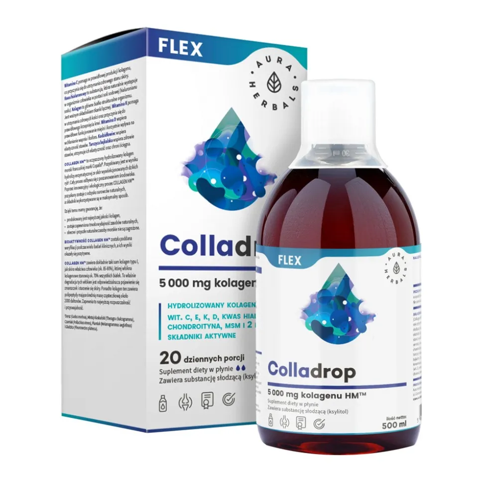 Colladrop Flex, kolagen morski 5000 mg, płyn, 500 ml