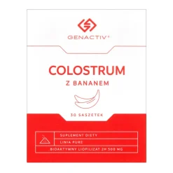 Colostrum z bananem Genactiv, proszek, saszetki, 30 szt.