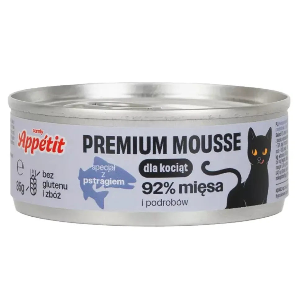 Comfy Appetit Premium Mousse, pstrąg, mokra karma dla kociąt, 85 g