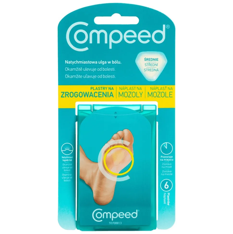 Compeed Plastry na zrogowacenia na podeszwach, 6 szt.