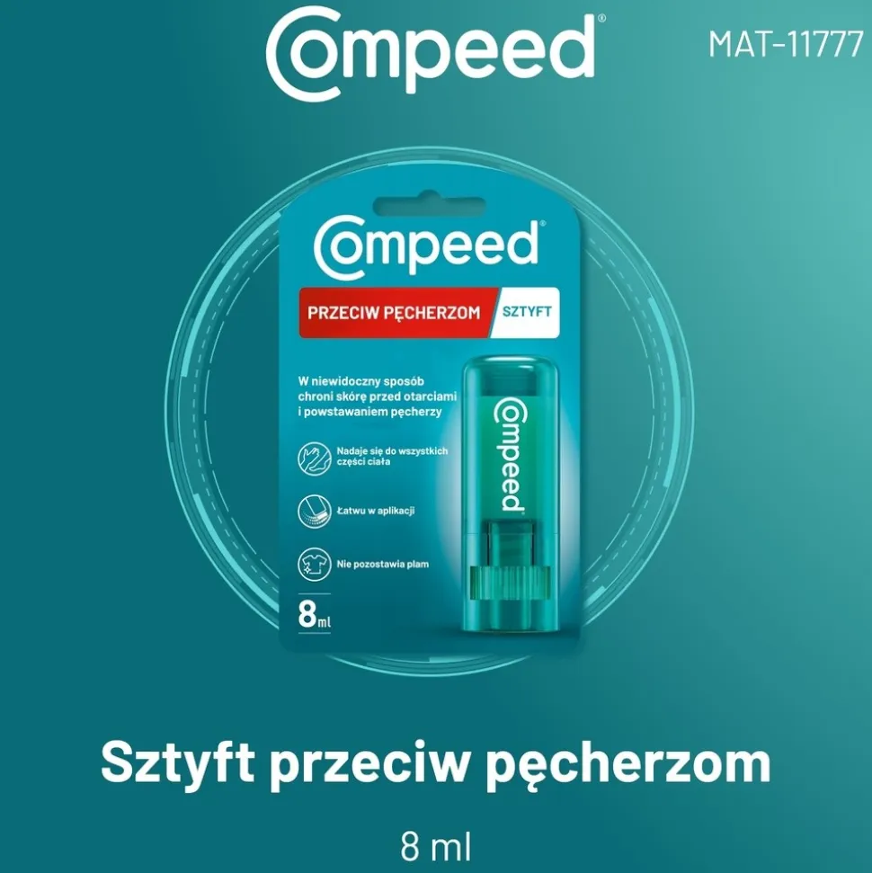 Compeed, sztyft przeciw pęcherzom, 8 ml