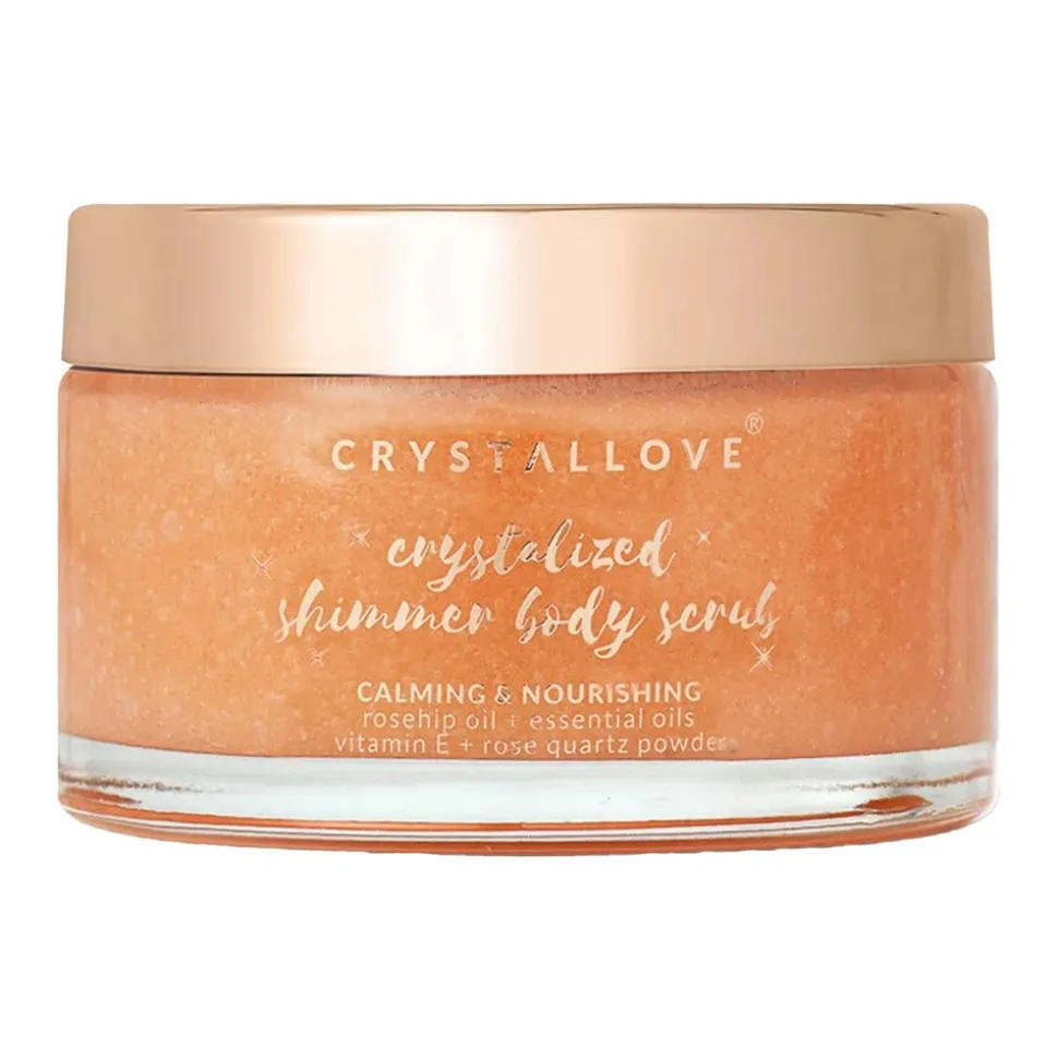 Crystallove, peeling do ciała z kwarcem różowym, 200 g