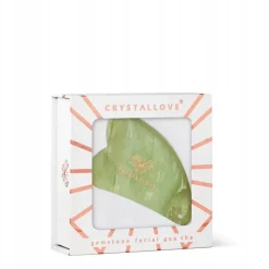 Crystallove, płytka do masażu twarzy gua sha z jadeitu, 1 szt.