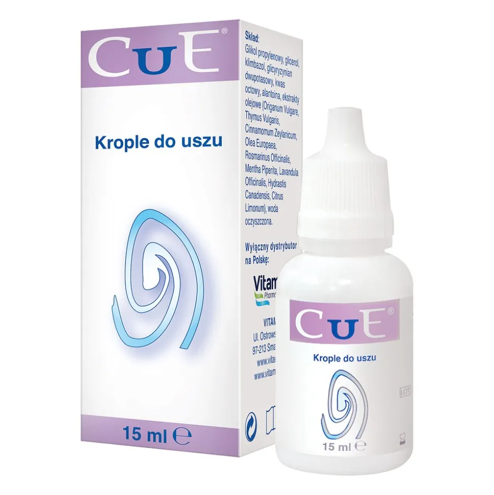 Cue, krople do uszu, 15 ml