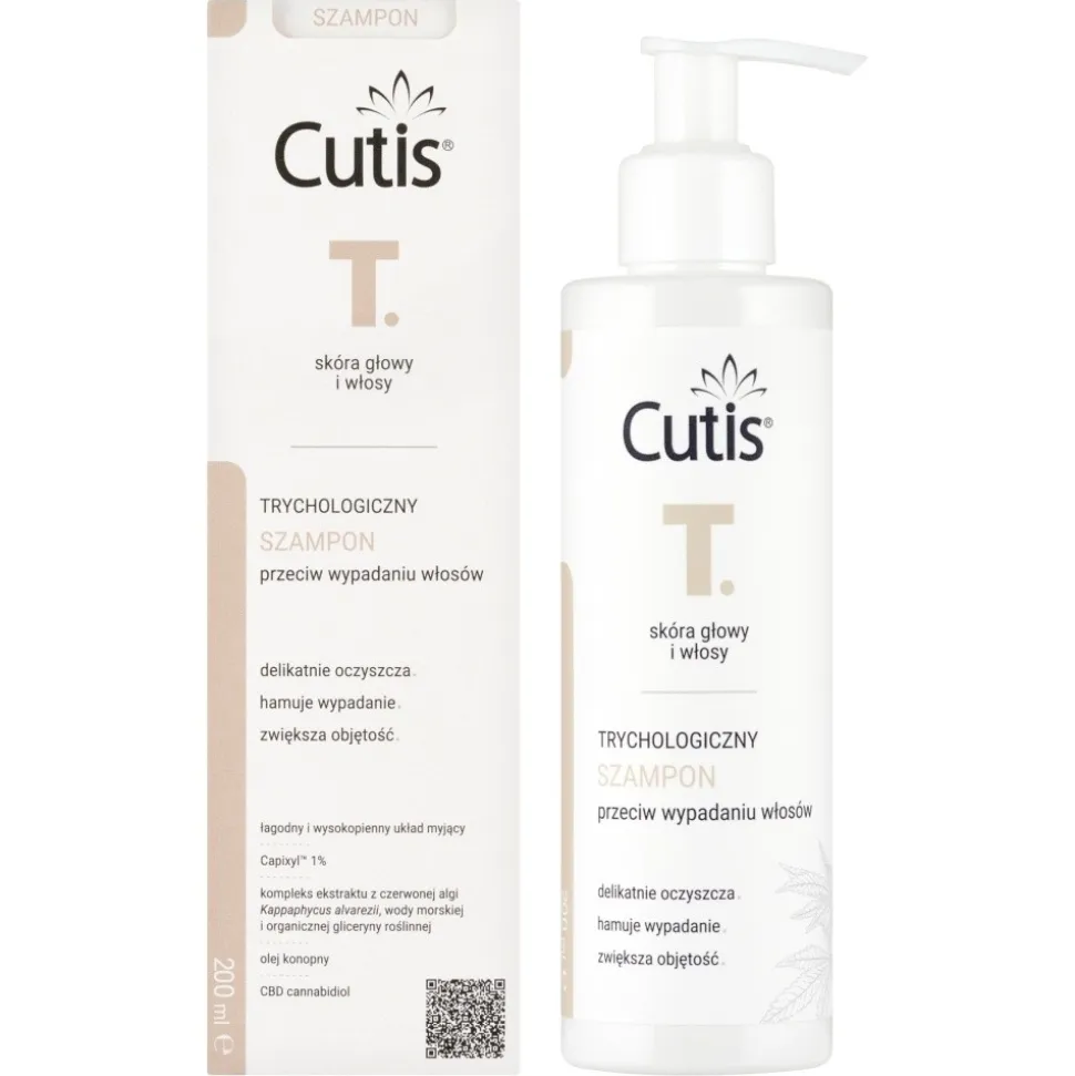 Cutis T, Trychologiczny szampon przeciw wypadaniu włosów, 200 ml