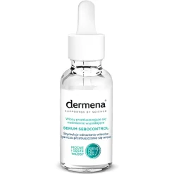Dermena Sebocontrol, serum do włosów przetłuszczających się, osłabionych i wypadających, 50 ml