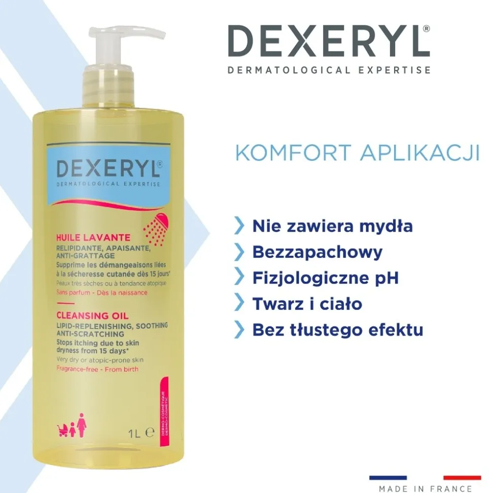 Dexeryl Cleansing, olejek do mycia, 1000 ml