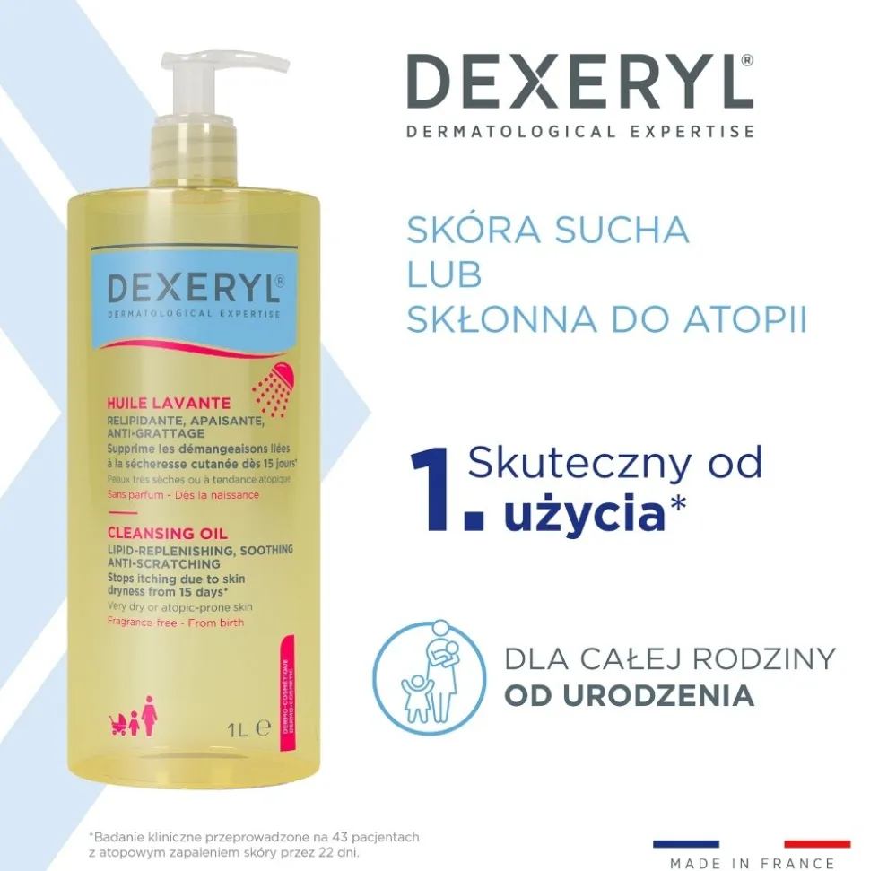 Dexeryl Cleansing, olejek do mycia, 1000 ml