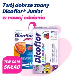 Dicoflor Junior, proszek w saszetkach, 12 szt.