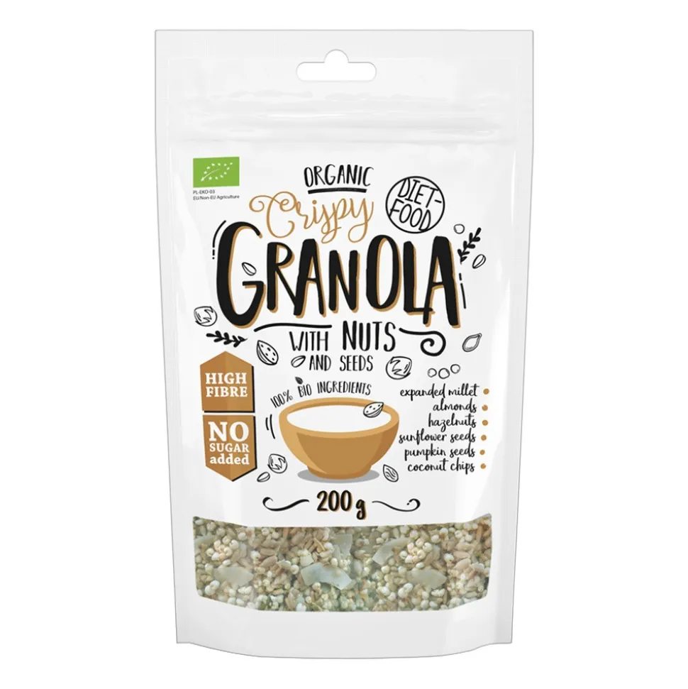 Diet-Food, Bio Granola z Orzechami, 200 g