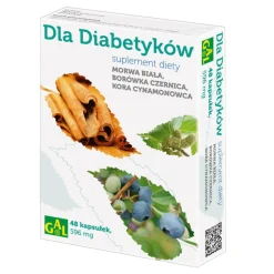 Dla Diabetyków, morwa, borówka, kora cynamonu, 596 mg, kapsułki, 48 szt.