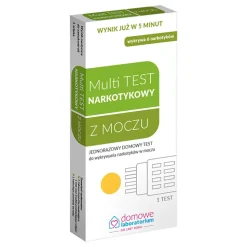 Domowe Laboratorium, Multi test narkotykowy, do wykrywania narkotyków w moczu, 1 szt.