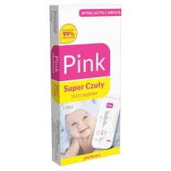Domowe Laboratorium Pink Super Czuły, płytkowy test ciążowy, 1 szt.