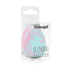 Donegal Blending Sponge, gąbka do makijażu, marmurek różowo-niebieski, 1 szt.
