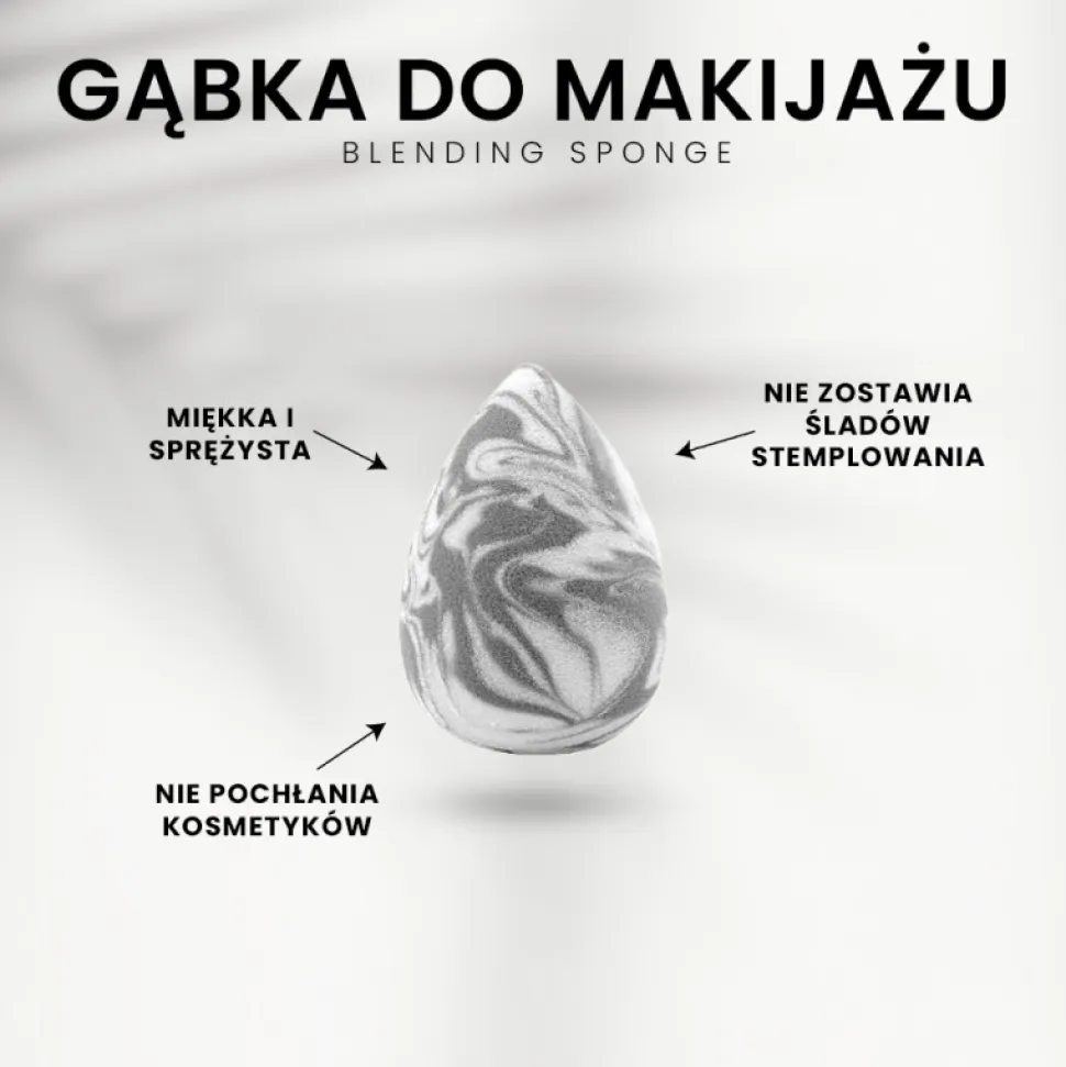 Donegal Blending Sponge, gąbka do makijażu, marmurek, 1 szt.