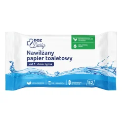 DOZ Daily, nawilżany papier toaletowy od 1 dnia życia, 52 szt.