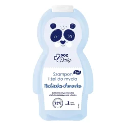 DOZ Daily, szampon i żel do mycia 2w1, niebieska chmurka, 350 ml