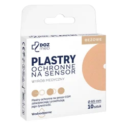 DOZ Med, plastry ochronne na sensor, beżowe, 10 szt.