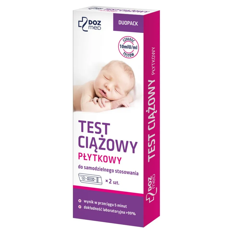 DOZ Med Test ciążowy, płytkowy, 2 szt.