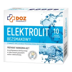 DOZ PRODUCT, Elektrolit bezsmakowy, proszek w saszetkach, 10 x 4,5 g