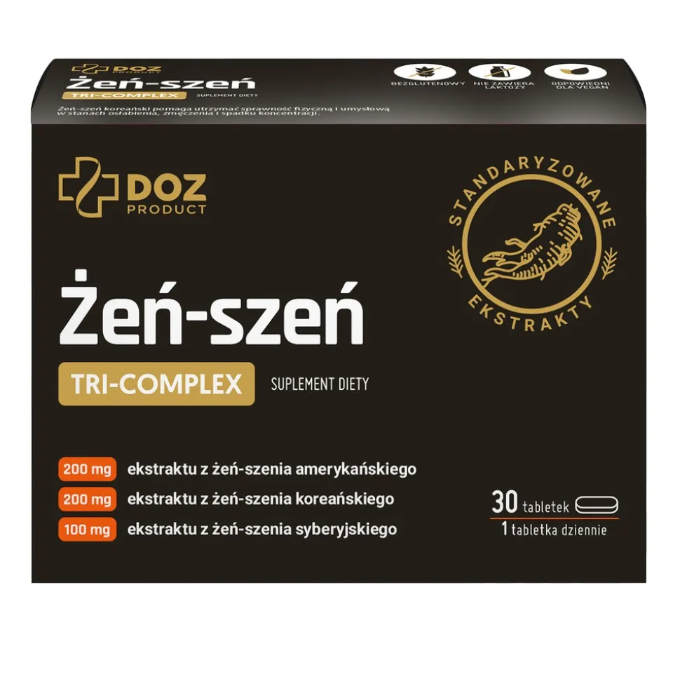 DOZ Product Żeń-szeń Tri-Complex, tabletki, 30 szt.