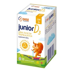 DOZ Product Junior D3 smak owoców tropikalnych, tabletki do ssania, 30 szt.