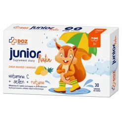 DOZ Product JuniorRutin, tabletki do ssania, smak mango i ananas, 30 szt.