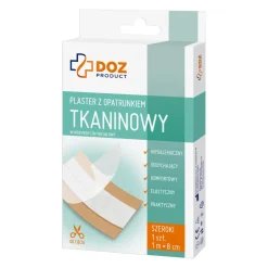 DOZ PRODUCT Plaster z opatrunkiem, tkaninowy, 1 m x 8 cm, 1 szt.
