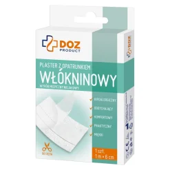 DOZ PRODUCT Plaster z opatrunkiem, włókninowy, 1 m x 6 cm, 1 szt.